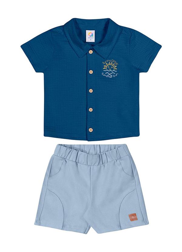 Alenice - Conjunto com Bordado Menino Azul 1