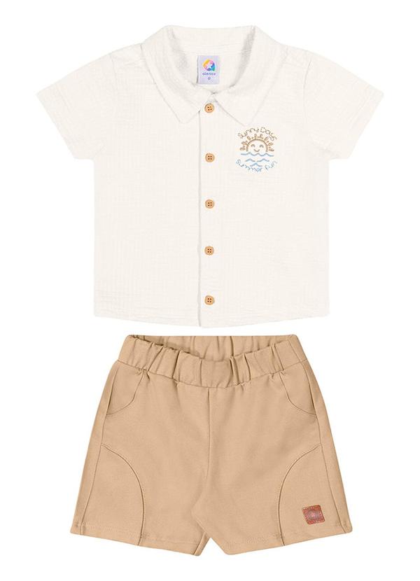 Alenice - Conjunto com Bordado Menino Branco 2