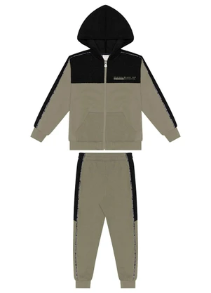 Alakazoo - Conjunto com Calça e Jaqueta de Zíper Verde - ALAKAZOO