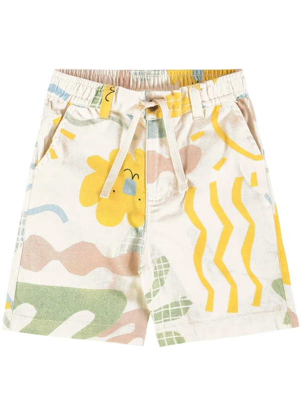 Três e Já - Conjunto com Camisa e Bermuda Bege 7