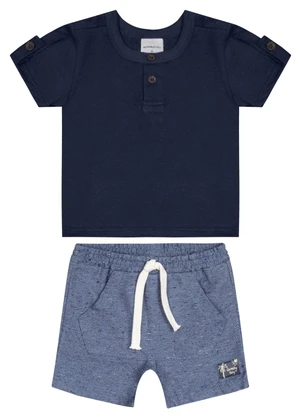 Quimby - Conjunto com Camisa e Short Azul - QUIMBY