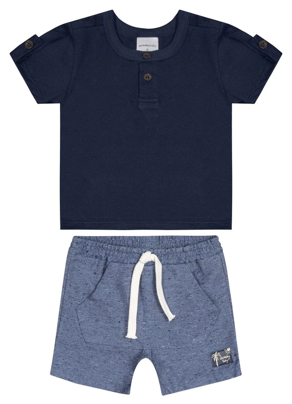 Quimby - Conjunto com Camisa e Short Azul