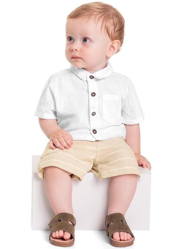 Quimby - Conjunto com Camisa e Short Bebê Branco