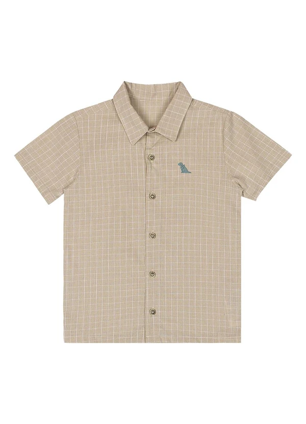Quimby - Conjunto com Camisa Xadrez e Bermuda Bege 3