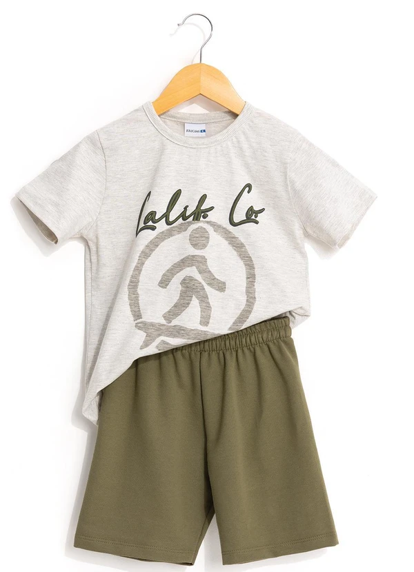 Fakini - Conjunto com Camiseta Bege 3