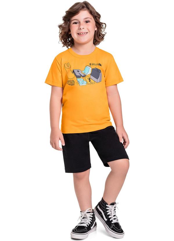 Bee Loop - Conjunto com Camiseta e Bermuda Amarelo
