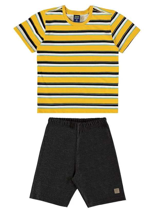 Bee Loop - Conjunto com Camiseta e Bermuda Amarelo