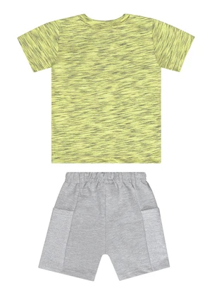 Guloseima - Conjunto com Camiseta e Bermuda Amarelo - GULOSEIMA
