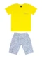 Guloseima - Conjunto com Camiseta e Bermuda Cinza - variação: Amarelo
