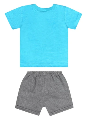 Guloseima - Conjunto com Camiseta e Bermuda Azul - GULOSEIMA