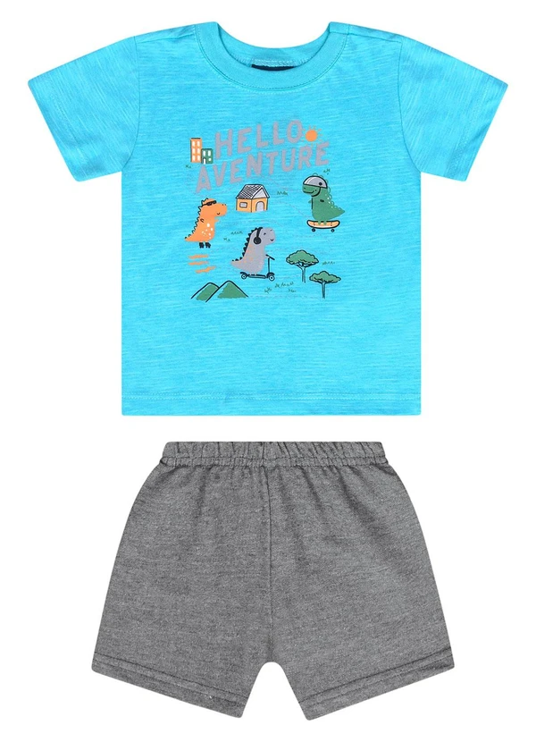 Guloseima - Conjunto com Camiseta e Bermuda Azul