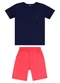 Guloseima - Conjunto com Camiseta e Bermuda Branco - variação: Azul
