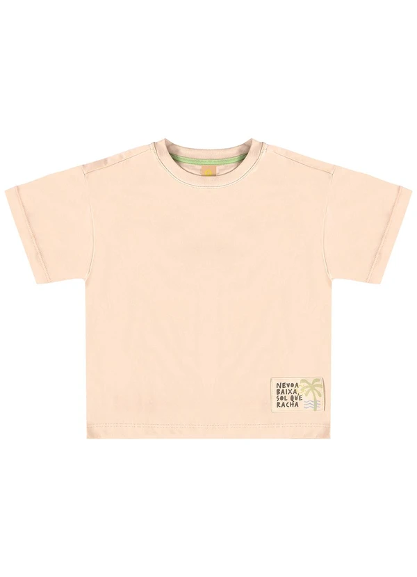 Três e Já - Conjunto com Camiseta e Bermuda Bege 5