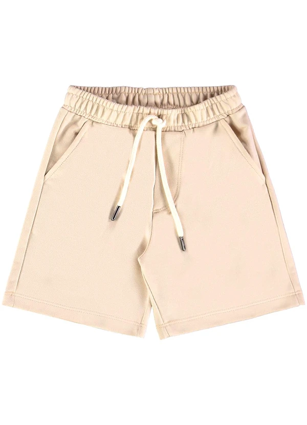 Três e Já - Conjunto com Camiseta e Bermuda Bege 7