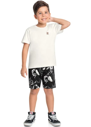 Bee Loop - Conjunto com Camiseta e Bermuda Branco - BEE LOOP