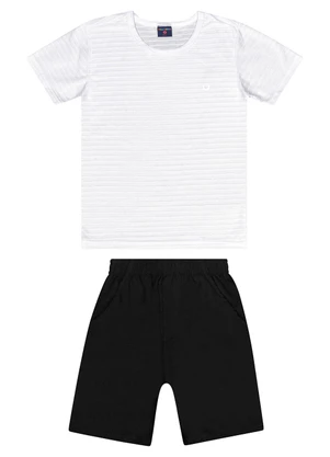 Guloseima - Conjunto com Camiseta e Bermuda Branco - GULOSEIMA