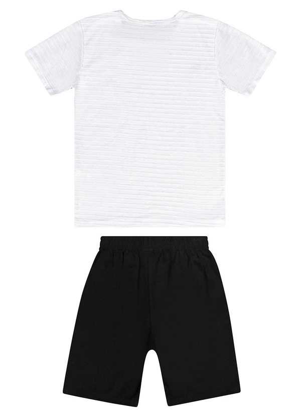 Guloseima - Conjunto com Camiseta e Bermuda Branco 2