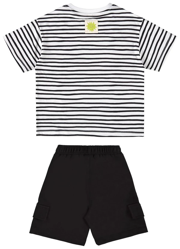 Três e Já - Conjunto com Camiseta e Bermuda Branco 4