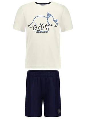 Alakazoo - Conjunto com Camiseta e Bermuda Branco - ALAKAZOO