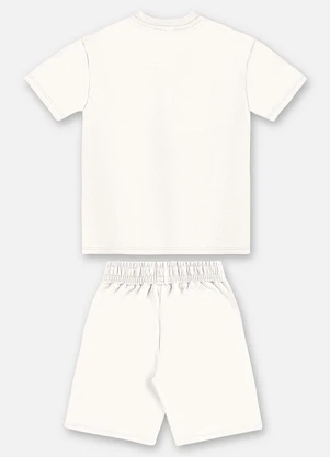 Up Baby - Conjunto com Camiseta e Bermuda Branco - UP BABY