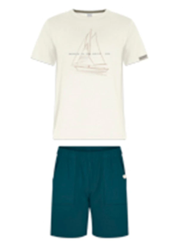 Alakazoo - Conjunto com Camiseta e Bermuda Branco