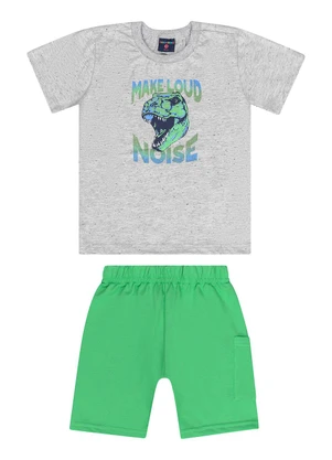 Guloseima - Conjunto com Camiseta e Bermuda Cinza - GULOSEIMA
