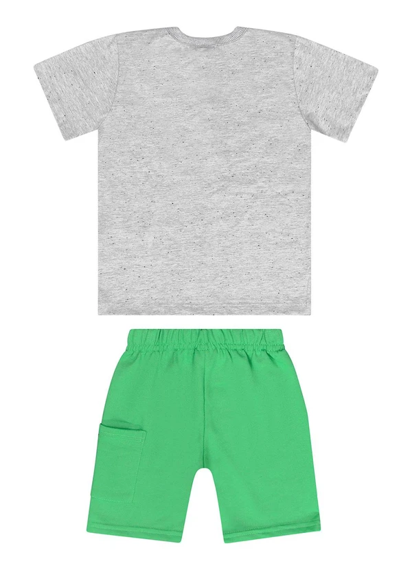 Guloseima - Conjunto com Camiseta e Bermuda Cinza 2