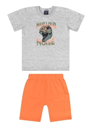 Guloseima - Conjunto com Camiseta e Bermuda Cinza - GULOSEIMA