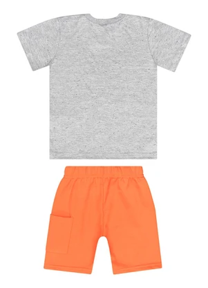 Guloseima - Conjunto com Camiseta e Bermuda Cinza - GULOSEIMA