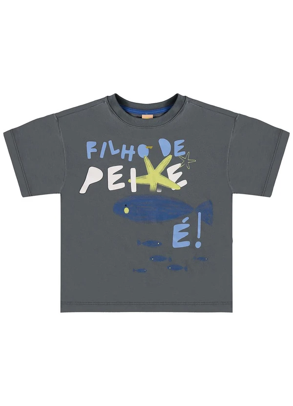 Três e Já - Conjunto com Camiseta e Bermuda Cinza 4