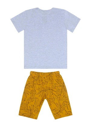 Guloseima - Conjunto com Camiseta e Bermuda Cinza - GULOSEIMA