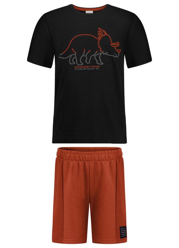 Alakazoo - Conjunto com Camiseta e Bermuda de Moletom Preto 2