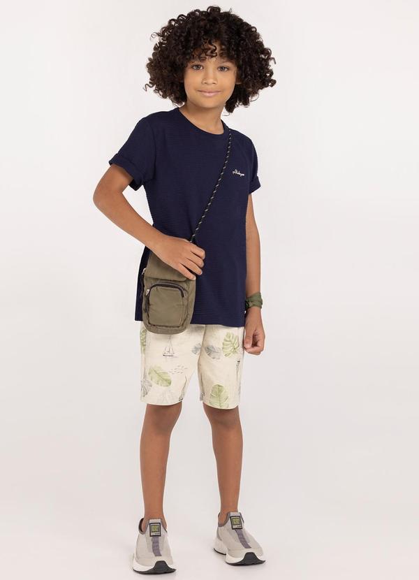 Alakazoo - Conjunto com Camiseta e Bermuda Estampada Branco