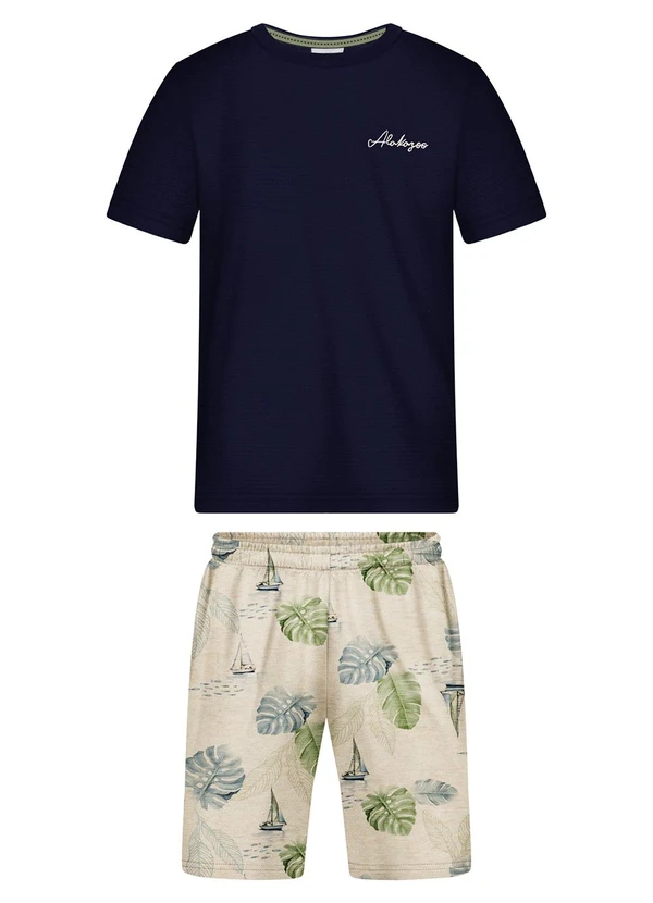 Alakazoo - Conjunto com Camiseta e Bermuda Estampada Branco 2