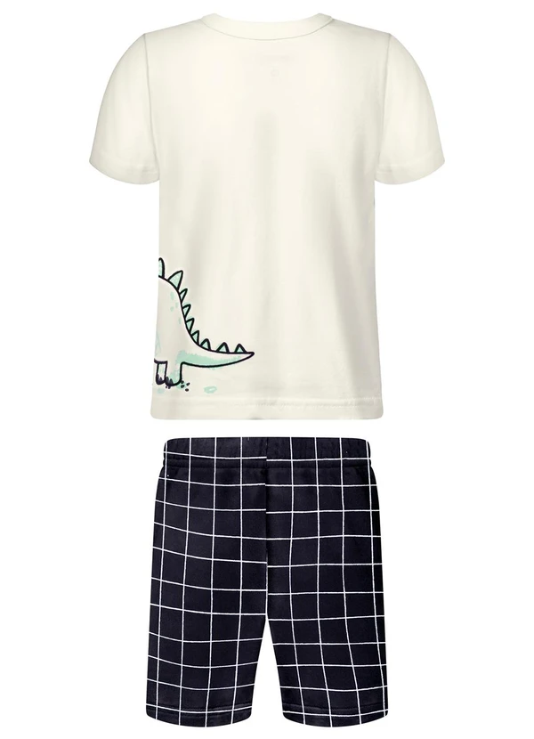 Alakazoo - Conjunto com Camiseta e Bermuda Grid Preto 4