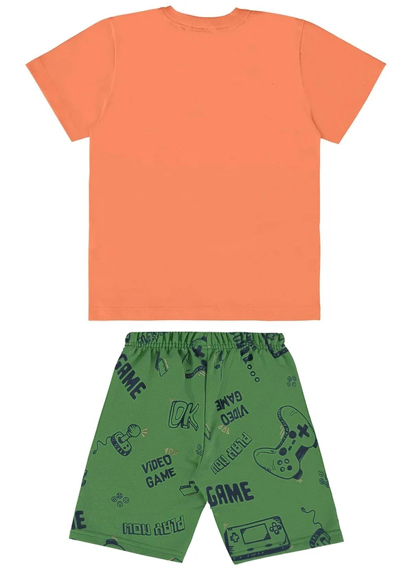Bee Loop - Conjunto com Camiseta e Bermuda Laranja 2