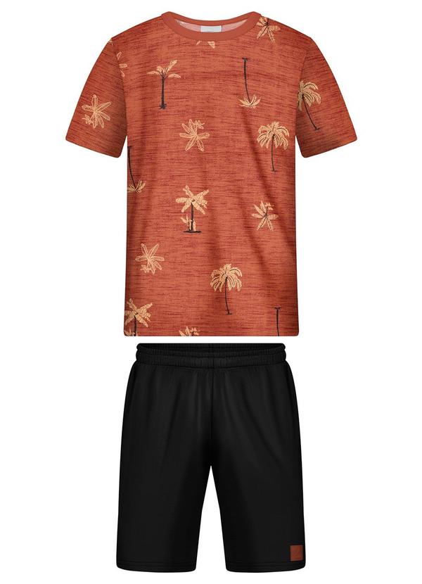 Alakazoo - Conjunto com Camiseta e Bermuda Laranja 2
