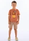 Up Baby - Conjunto com Camiseta e Bermuda Marrom - variação: Marrom