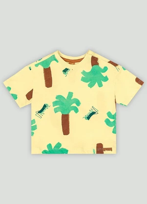 Conjunto com Camiseta e Bermuda Up Baby Amarelo - UP BABY