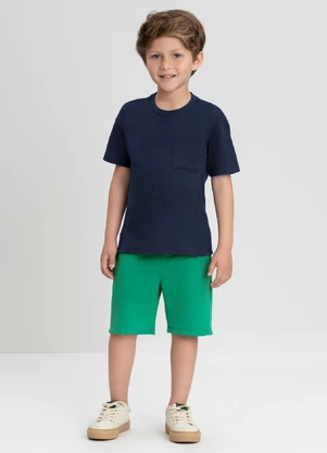 Conjunto com Camiseta e Bermuda Up Baby Azul - UP BABY