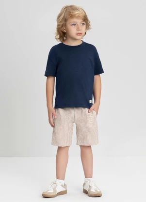 Conjunto com Camiseta e Bermuda Up Baby Azul - UP BABY