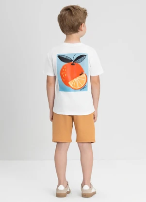 Conjunto com Camiseta e Bermuda Up Baby Branco - UP BABY