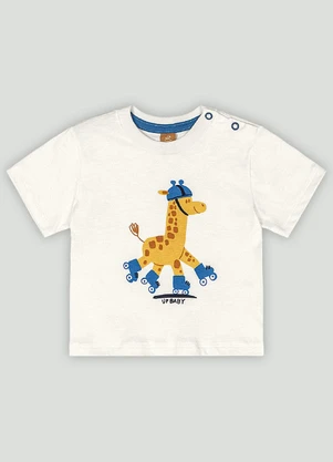 Conjunto com Camiseta e Bermuda Up Baby Branco - UP BABY
