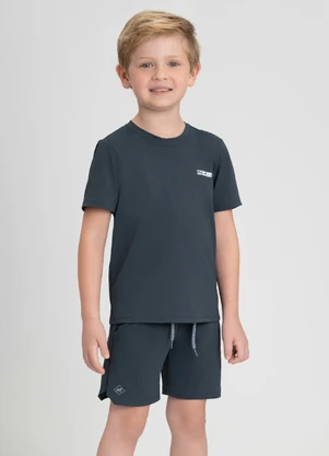 Conjunto com Camiseta e Bermuda Up Baby Cinza - UP BABY