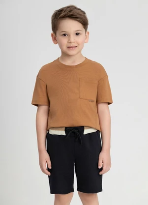 Conjunto com Camiseta e Bermuda Up Baby Marrom - UP BABY