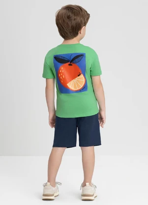 Conjunto com Camiseta e Bermuda Up Baby Verde - UP BABY