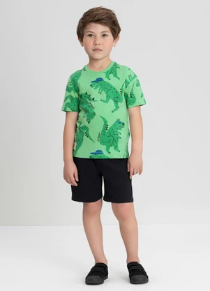 Conjunto com Camiseta e Bermuda Up Baby Verde - UP BABY