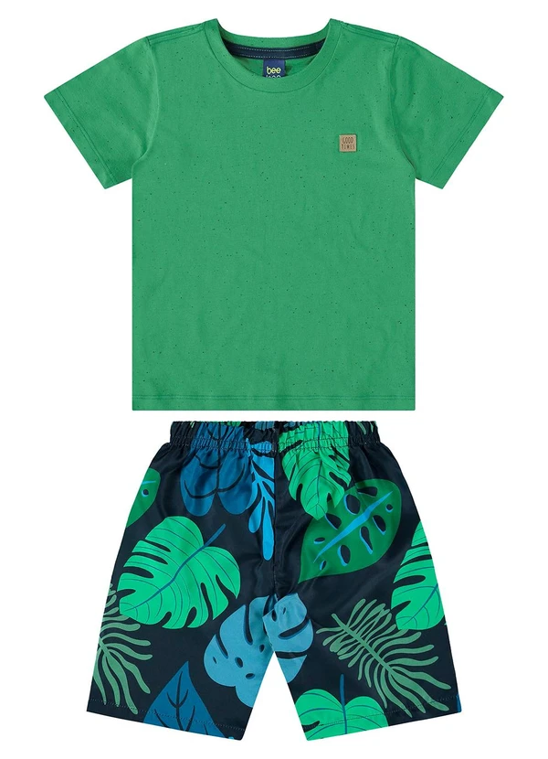 Bee Loop - Conjunto com Camiseta e Bermuda Verde