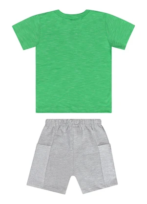 Guloseima - Conjunto com Camiseta e Bermuda Verde - GULOSEIMA