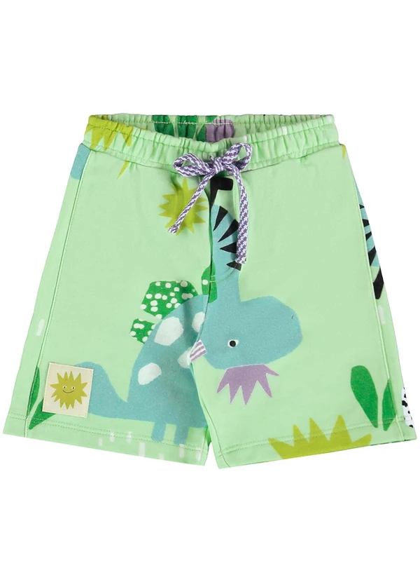 Três e Já - Conjunto com Camiseta e Bermuda Verde 6